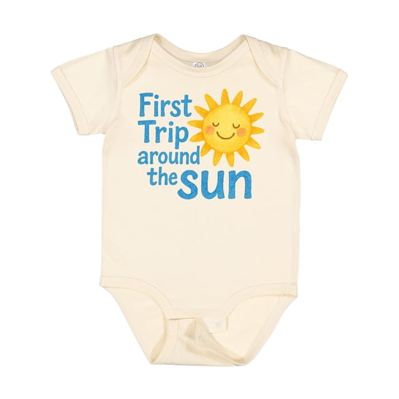 Inktastic First Trip Around the Sun Sunny Birthday Boys or Girls Baby Bodysuit