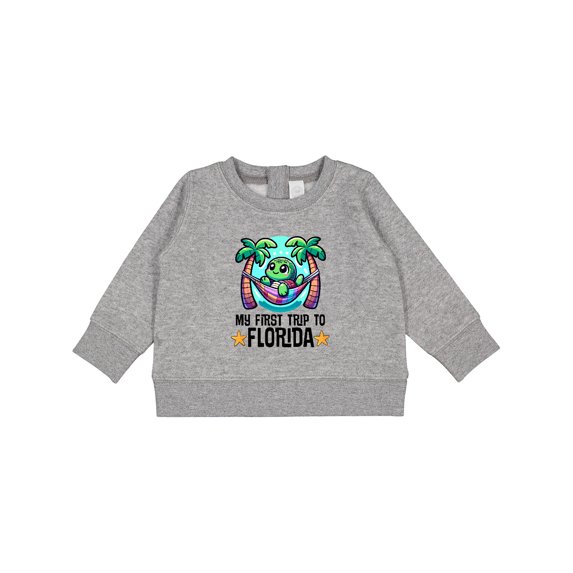 Inktastic First Trip to Florida Funny Beach Baby Sweatshirt