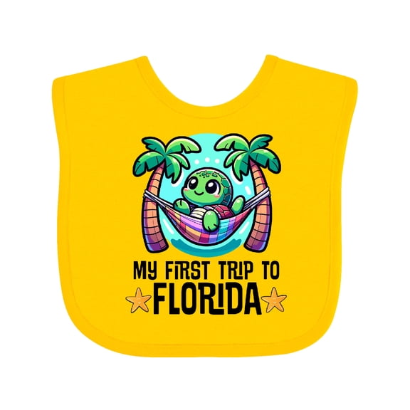 Inktastic First Trip to Florida Funny Beach Boys or Girls Baby Bib