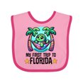 thumbnail image 1 of Inktastic First Trip to Florida Funny Beach Boys or Girls Baby Bib, 1 of 4