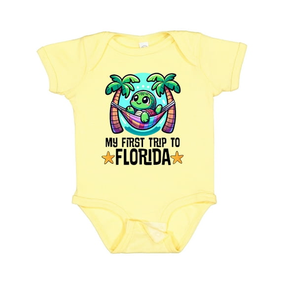 Inktastic First Trip to Florida Funny Beach Boys or Girls Baby Bodysuit