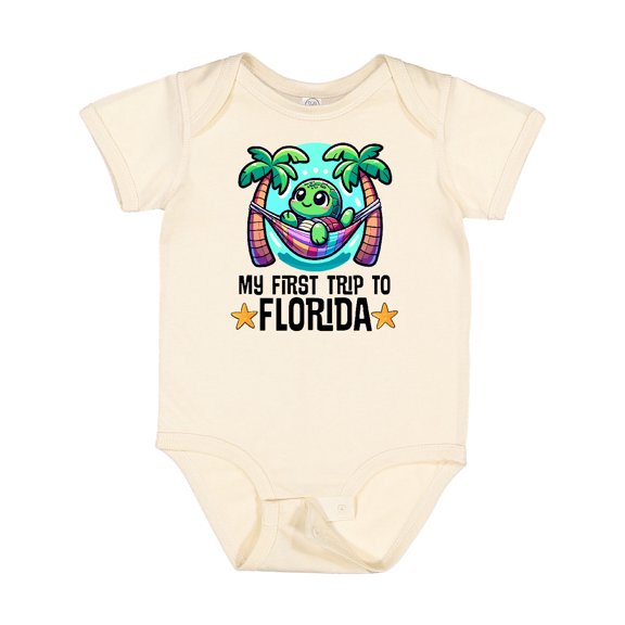 Inktastic First Trip to Florida Funny Beach Boys or Girls Baby Bodysuit