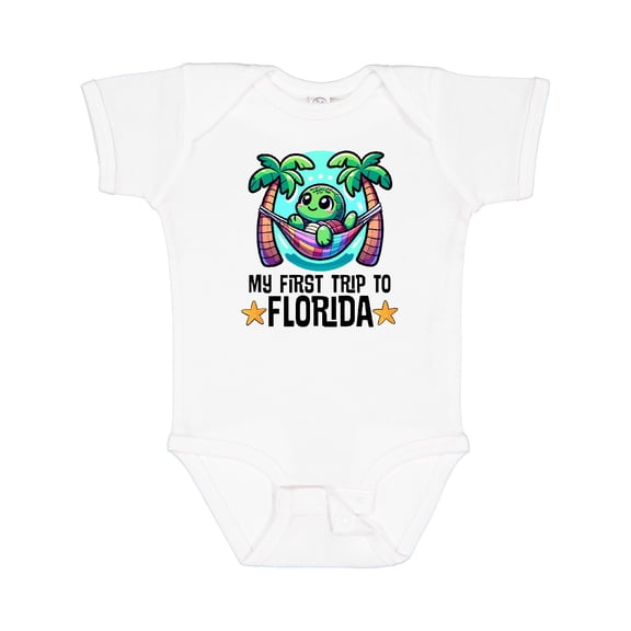 Inktastic First Trip to Florida Funny Beach Boys or Girls Baby Bodysuit