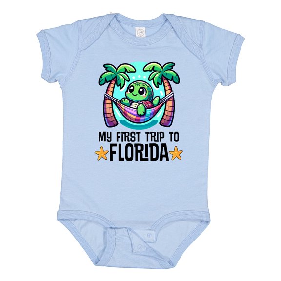 Inktastic First Trip to Florida Funny Beach Boys or Girls Baby Bodysuit