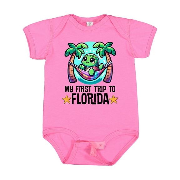 Inktastic First Trip to Florida Funny Beach Boys or Girls Baby Bodysuit