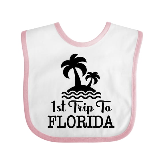 Inktastic First Trip to Florida Vacation Boys or Girls Baby Bib