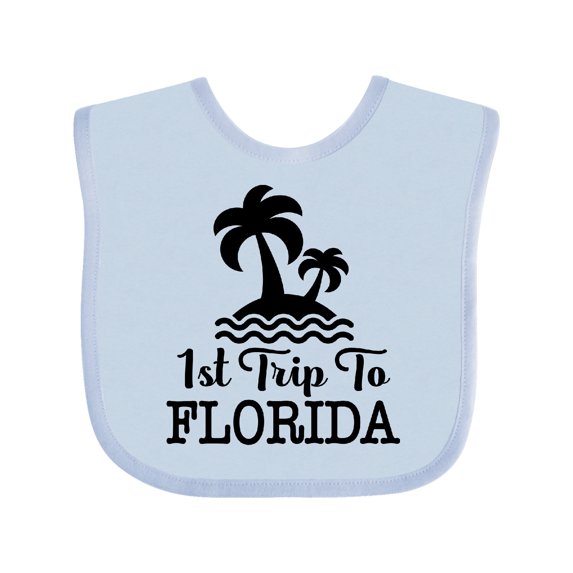Inktastic First Trip to Florida Vacation Boys or Girls Baby Bib