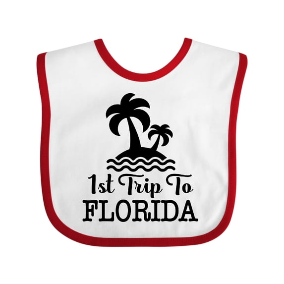 Inktastic First Trip to Florida Vacation Boys or Girls Baby Bib