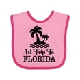 thumbnail image 1 of Inktastic First Trip to Florida Vacation Boys or Girls Baby Bib, 1 of 4