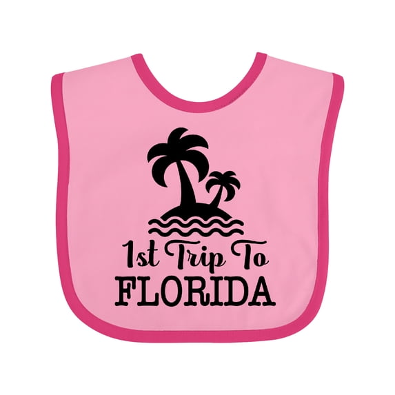 Inktastic First Trip to Florida Vacation Boys or Girls Baby Bib