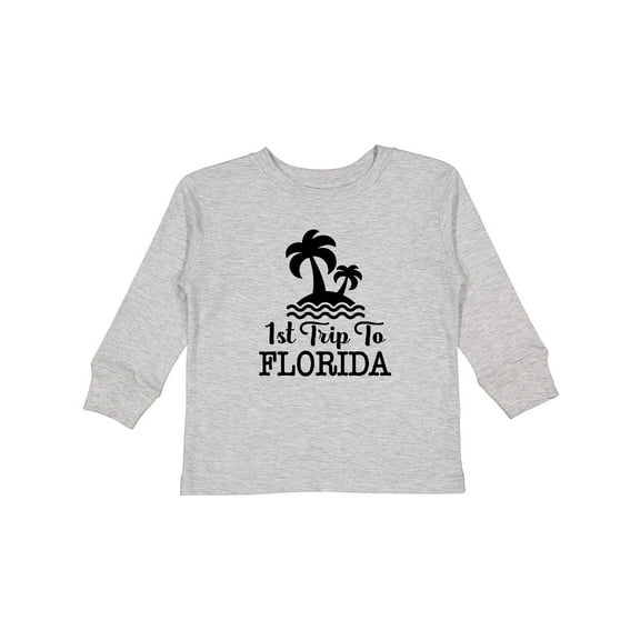 Inktastic First Trip to Florida Vacation Boys or Girls Long Sleeve Toddler T-Shirt