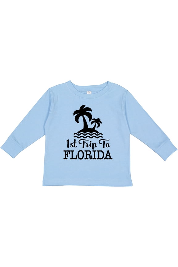 First Trip to Florida Vacation Boys or Girls Long Sleeve Toddler T-Shirt