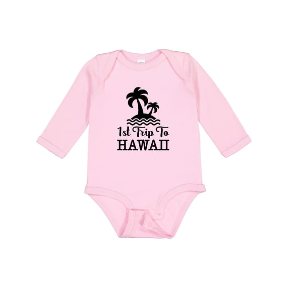 Inktastic First Trip to Hawaii Vacation Boys or Girls Long Sleeve Baby Bodysuit