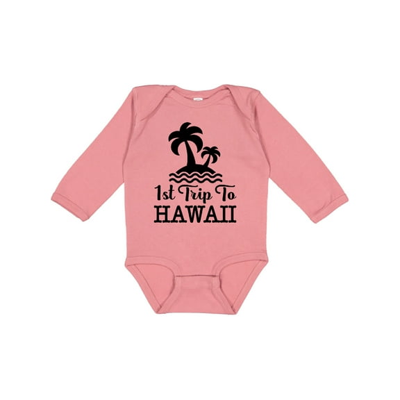 Inktastic First Trip to Hawaii Vacation Boys or Girls Long Sleeve Baby Bodysuit