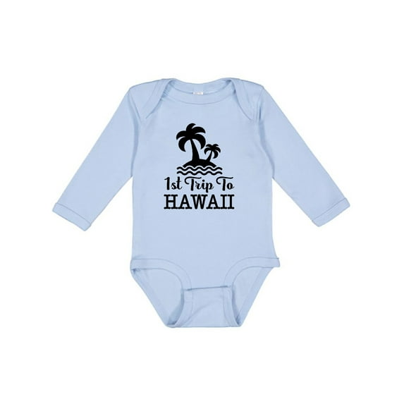 Inktastic First Trip to Hawaii Vacation Boys or Girls Long Sleeve Baby Bodysuit