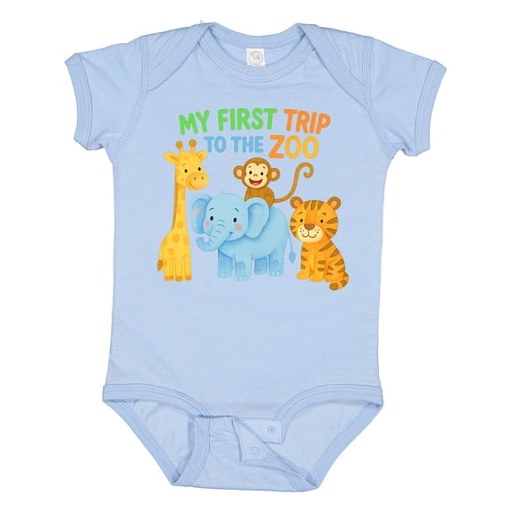 Inktastic First Zoo Trip Boys or Girls Baby Bodysuit