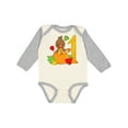 thumbnail image 1 of Inktastic First birthday turkey on pumpkin Boys or Girls Long Sleeve Baby Bodysuit, 1 of 5