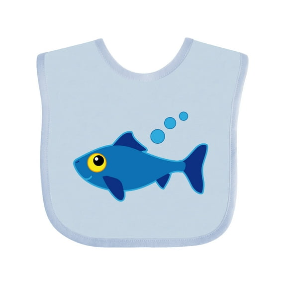 Inktastic Fishing Blue Fish Boys or Girls Baby Bib