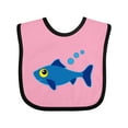 thumbnail image 1 of Inktastic Fishing Blue Fish Boys or Girls Baby Bib, 1 of 4