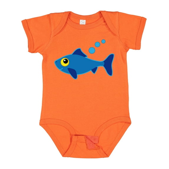 Inktastic Fishing Blue Fish Boys or Girls Baby Bodysuit