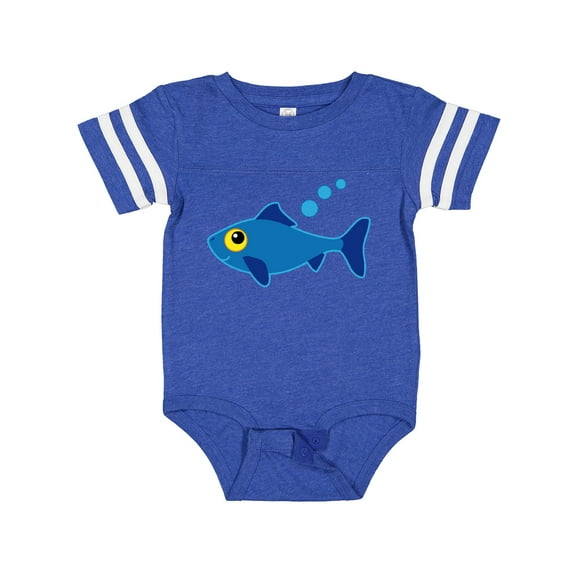 Inktastic Fishing Blue Fish Boys or Girls Baby Bodysuit