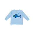 thumbnail image 1 of Inktastic Fishing Blue Fish Boys or Girls Long Sleeve Toddler T-Shirt, 1 of 5
