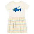 thumbnail image 1 of Inktastic Fishing Blue Fish Girls Toddler Dress, 1 of 5