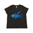 thumbnail image 1 of Inktastic Fishing Blue Fish Women's Plus Size T-Shirt, 1 of 5