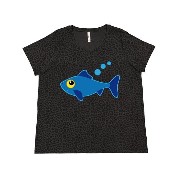 Inktastic Fishing Blue Fish Women's Plus Size T-Shirt