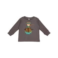 thumbnail image 1 of Inktastic Fishing Boy, Fisherman, Fishing Rod, Brown Hair Boys Long Sleeve Toddler T-Shirt, 1 of 5