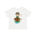 thumbnail image 1 of Inktastic Fishing Boy, Fisherman, Fishing Rod, Brown Hair Boys Toddler T-Shirt, 1 of 5