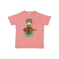 thumbnail image 1 of Inktastic Fishing Boy, Fisherman, Fishing Rod, Brown Hair Boys Toddler T-Shirt, 1 of 5