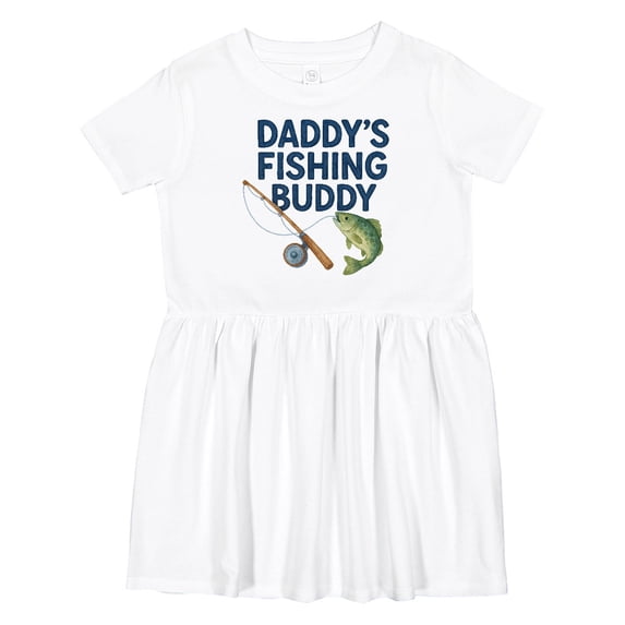 Inktastic Fishing Dad Buddy Girls Toddler Dress