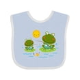 thumbnail image 1 of Inktastic Fishing Frogs Cute Fisherman Boys Baby Bib, 1 of 4