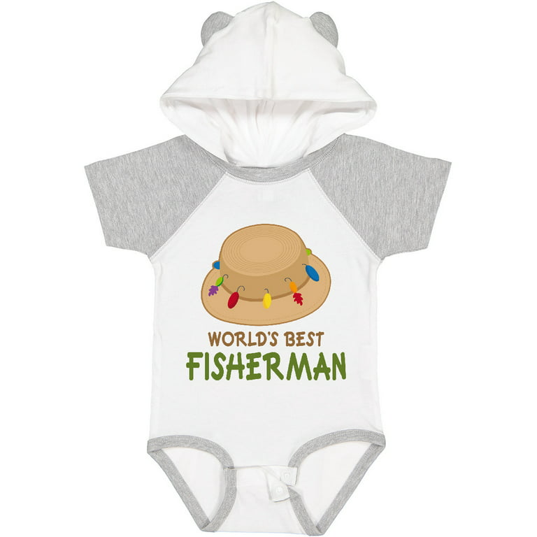 Inktastic Fishing Gifts Worlds Best Fisherman Boys Baby Bodysuit