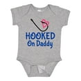 thumbnail image 1 of Inktastic Fishing Hooked on Daddy Boys or Girls Baby Bodysuit, 1 of 5