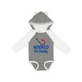 thumbnail image 1 of Inktastic Fishing Hooked on Daddy Boys or Girls Long Sleeve Baby Bodysuit, 1 of 5