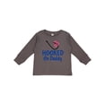 thumbnail image 1 of Inktastic Fishing Hooked on Daddy Boys or Girls Long Sleeve Toddler T-Shirt, 1 of 5