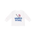 thumbnail image 1 of Inktastic Fishing Hooked on Daddy Boys or Girls Long Sleeve Toddler T-Shirt, 1 of 5