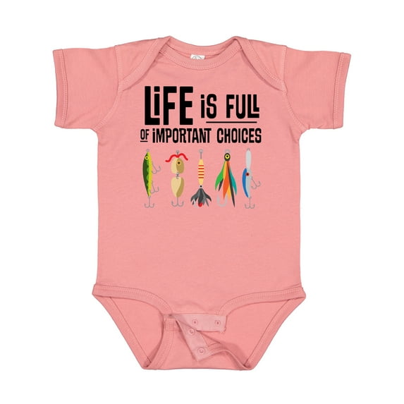 Inktastic Fishing Life is Full of Important Choices Boys or Girls Baby Bodysuit