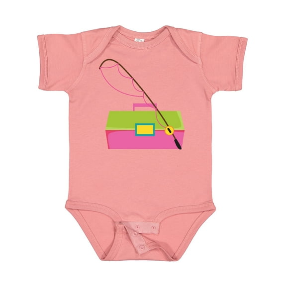 Inktastic Fishing Tackle Girls Girls Baby Bodysuit