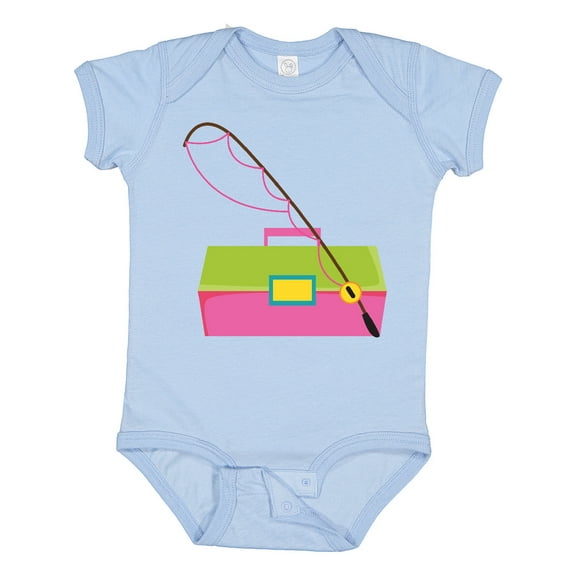 Inktastic Fishing Tackle Girls Girls Baby Bodysuit
