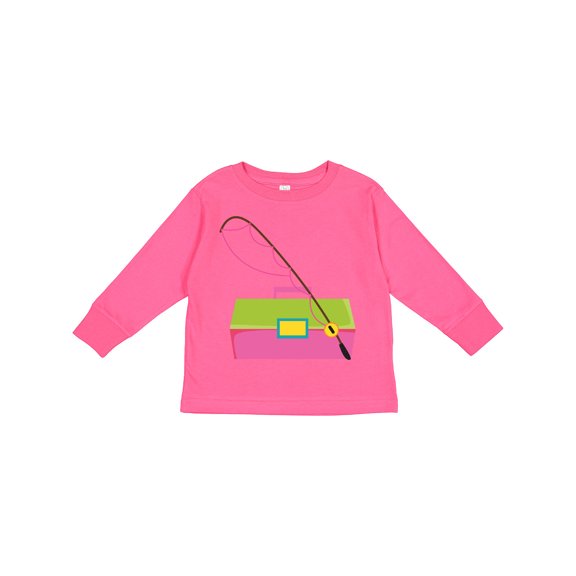 Inktastic Fishing Tackle Girls Girls Long Sleeve Toddler T-Shirt