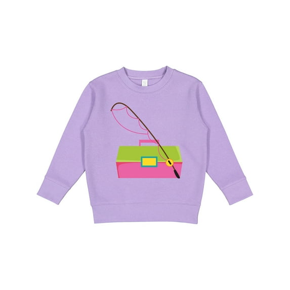 Inktastic Fishing Tackle Girls Toddler Sweatshirt