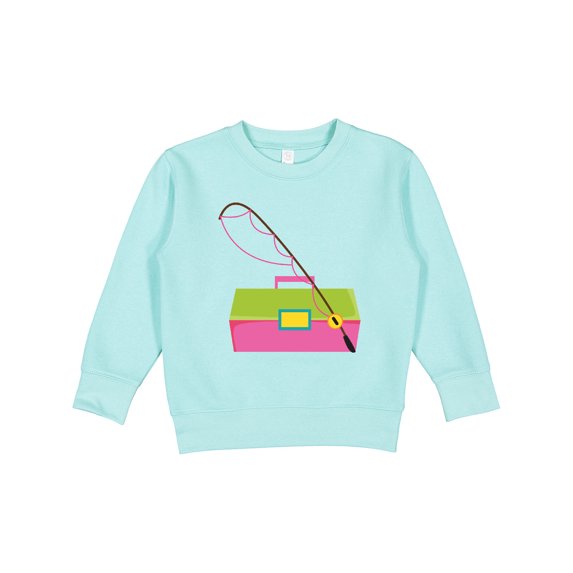 Inktastic Fishing Tackle Girls Toddler Sweatshirt