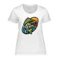 thumbnail image 1 of Inktastic Fishing Women's Plus Size T-Shirt, 1 of 5
