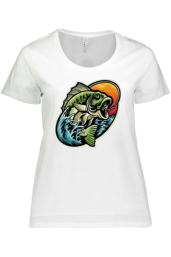 Fishing Women's Plus Size T-Shirt