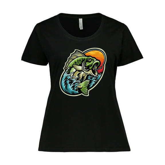 Inktastic Fishing Women's Plus Size T-Shirt