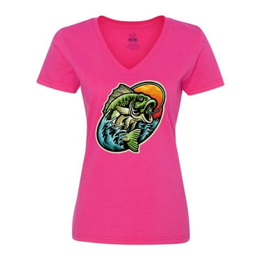 Inktastic Fishing Women's V-Neck T-Shirt
