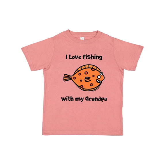 Inktastic Fishing with Grandpa Boys or Girls Toddler T-Shirt